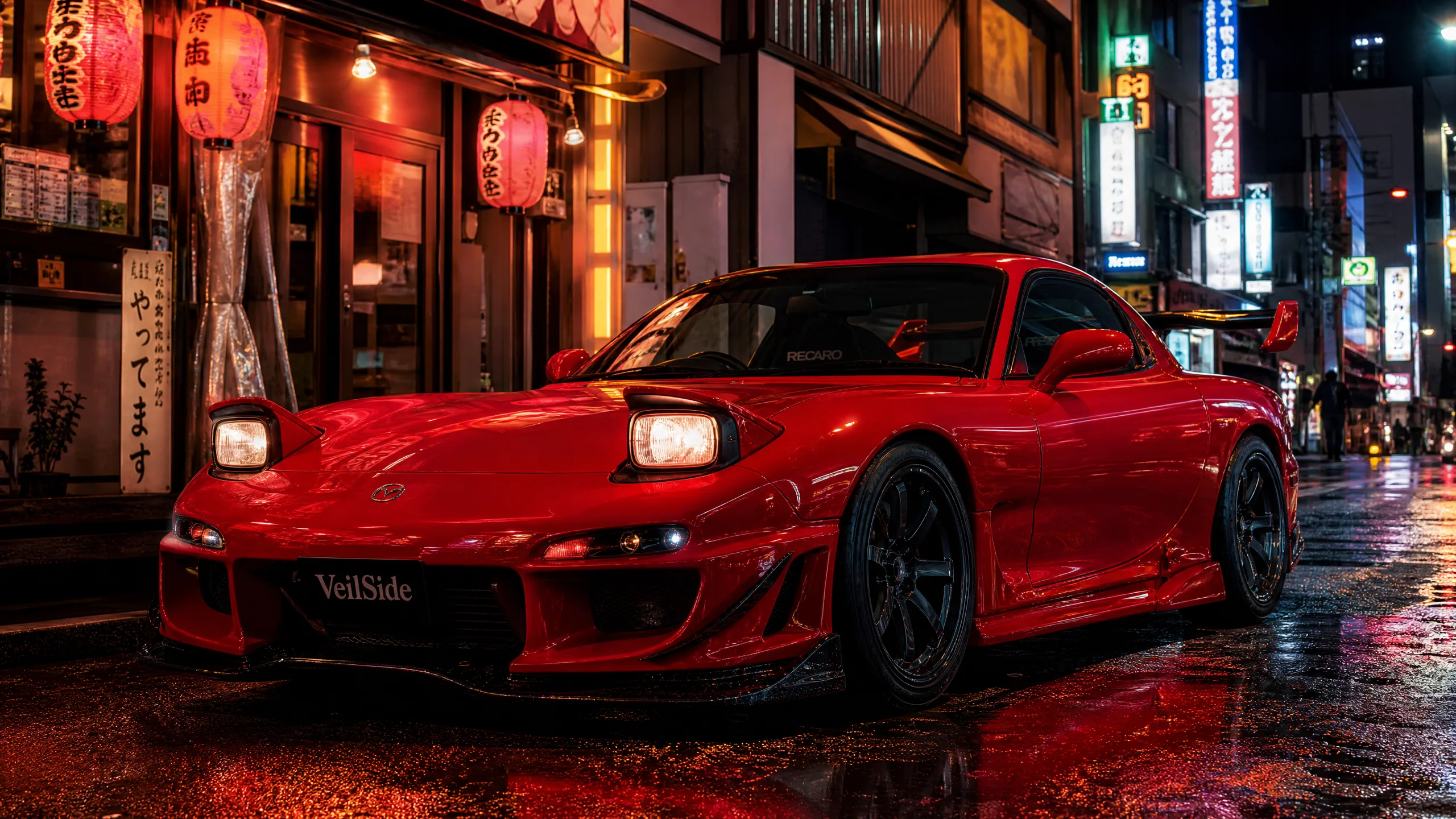 红色RX-7 FD改装车
